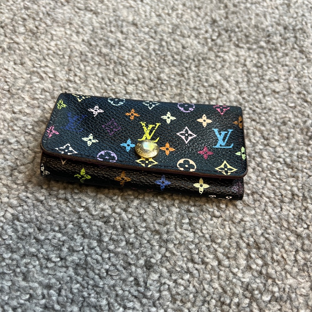 Louis Vuitton monogram multicolor 4 noir key holder wallet - Picture 2 of 10